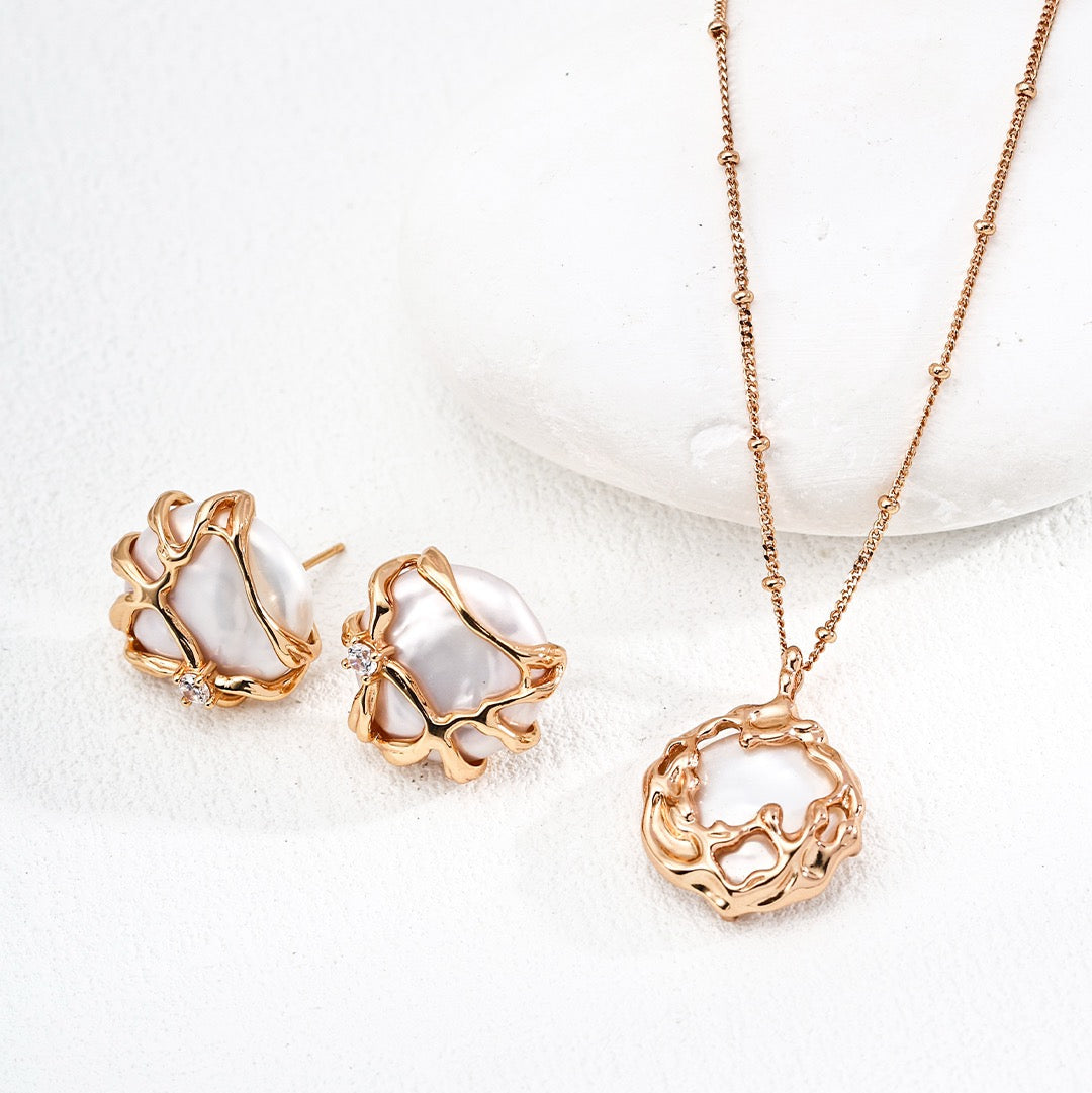 S925 Silver Natural Pearl Earrings