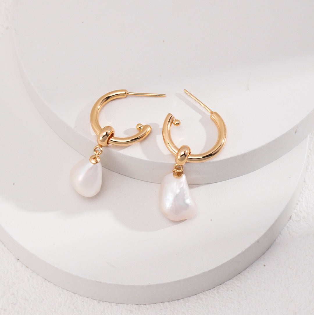 Elegant Pearl Drop Earrings