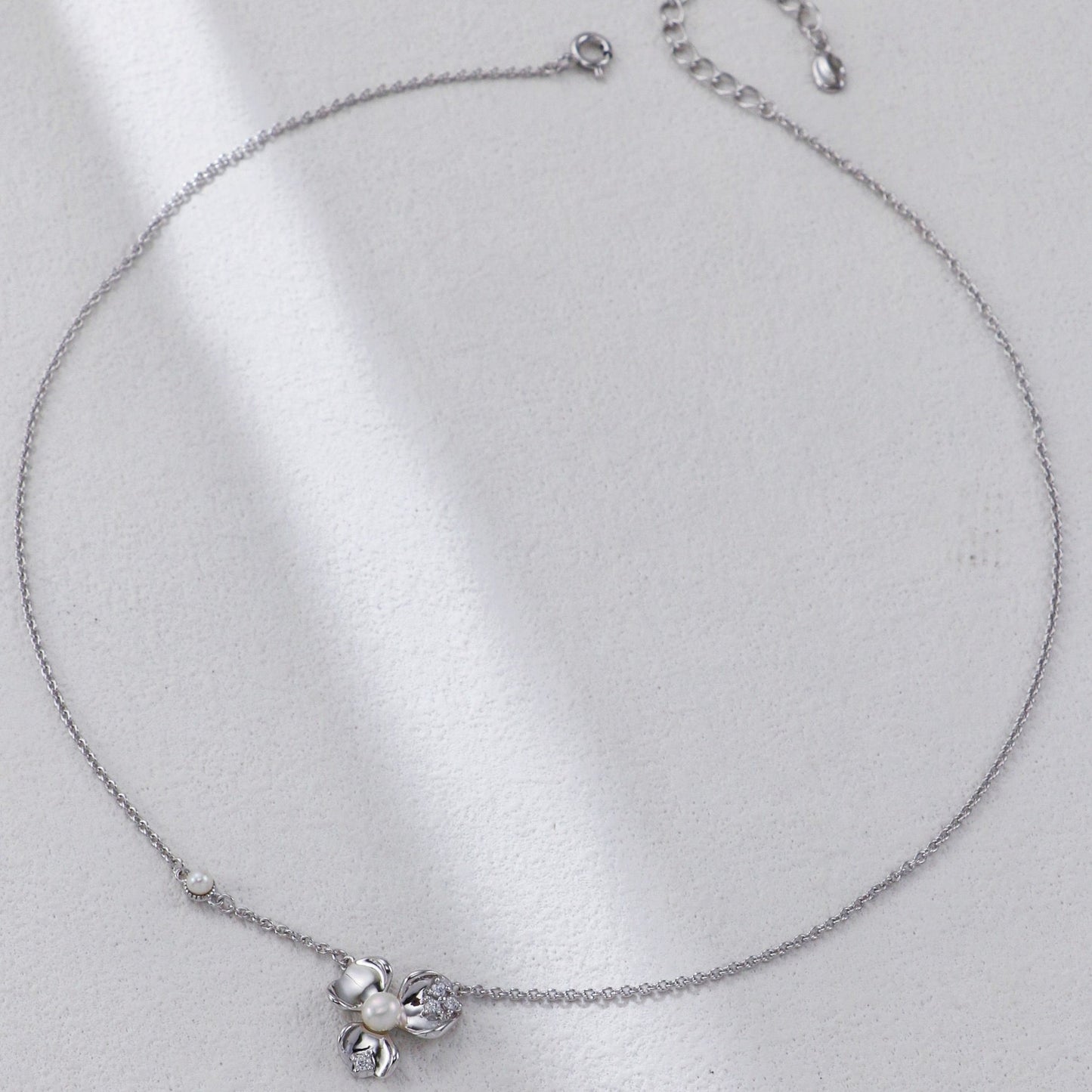 S925 Silver Petal Necklace