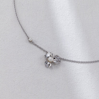 S925 Silver Petal Necklace