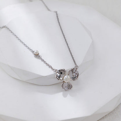S925 Silver Petal Necklace
