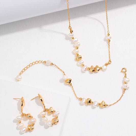 Sterling Silver Pearl Jewelry set